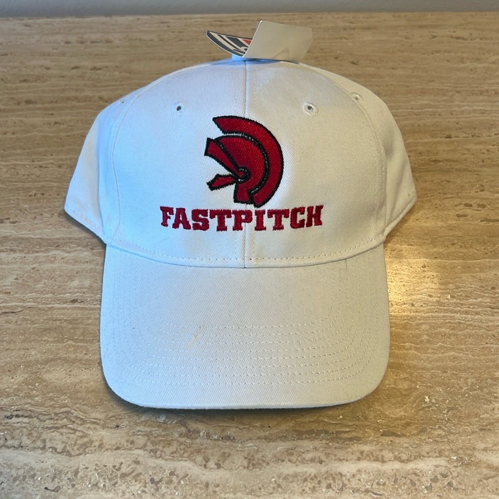 NWT White Fast Pitch cap one size fits softball